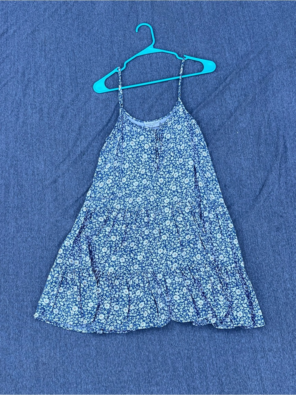 Dress Forum Blue & White Ditsy Floral Mini Dress - Women’s Small